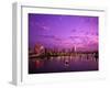 Sunrise over Spirit of Portland Ship, Willamette River, Portland, Oregon, USA-Janis Miglavs-Framed Premium Photographic Print