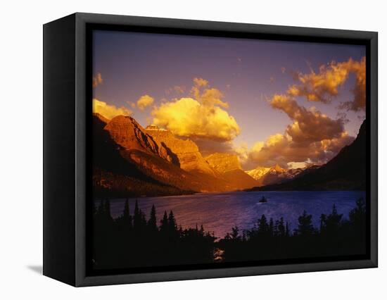 Sunrise over St. Mary Lake-Darrell Gulin-Framed Stretched Canvas