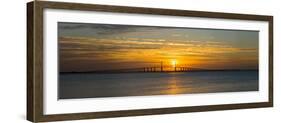 Sunrise over Sunshine Skyway Bridge, Tampa Bay, Florida, USA-null-Framed Photographic Print