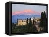 Sunrise over Taormina and Mount Etna with Hotel San Domenico Palace, Taormina, Sicily, Italy, Europ-Stuart Black-Framed Stretched Canvas