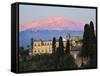 Sunrise over Taormina and Mount Etna with Hotel San Domenico Palace, Taormina, Sicily, Italy, Europ-Stuart Black-Framed Stretched Canvas