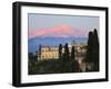 Sunrise over Taormina and Mount Etna with Hotel San Domenico Palace, Taormina, Sicily, Italy, Europ-Stuart Black-Framed Photographic Print