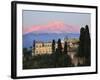 Sunrise over Taormina and Mount Etna with Hotel San Domenico Palace, Taormina, Sicily, Italy, Europ-Stuart Black-Framed Photographic Print