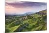 Sunrise over the abandoned quarry works on the Llangattock Escarpment, Brecon Beacons National Park-Adam Burton-Mounted Photographic Print