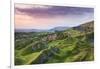 Sunrise over the abandoned quarry works on the Llangattock Escarpment, Brecon Beacons National Park-Adam Burton-Framed Photographic Print