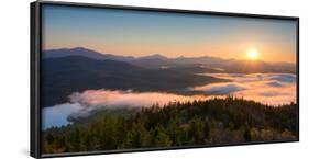 Sunrise over the Adirondack High Peaks from Goodnow Mountain, Adirondack Park, New York State, USA-null-Framed Photographic Print