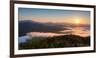 Sunrise over the Adirondack High Peaks from Goodnow Mountain, Adirondack Park, New York State, USA-null-Framed Premium Photographic Print