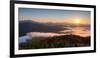 Sunrise over the Adirondack High Peaks from Goodnow Mountain, Adirondack Park, New York State, USA-null-Framed Premium Photographic Print