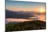 Sunrise over the Adirondack High Peaks from Goodnow Mountain, Adirondack Park, New York State, USA-null-Mounted Photographic Print