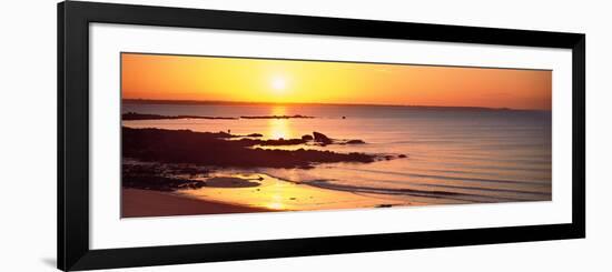 Sunrise over the Beach, Beg Meil, Finistere, Brittany, France-null-Framed Photographic Print