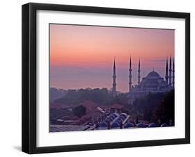 Sunrise Over the Blue Mosque, Istanbul, Turkey-Joe Restuccia III-Framed Premium Photographic Print