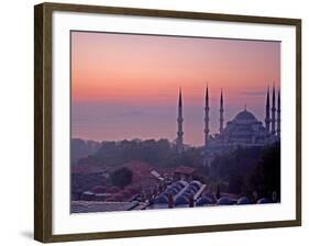 Sunrise Over the Blue Mosque, Istanbul, Turkey-Joe Restuccia III-Framed Photographic Print