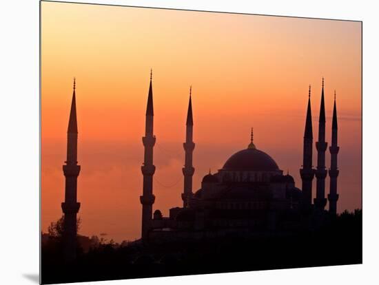 Sunrise Over the Blue Mosque, Istanbul, Turkey-Joe Restuccia III-Mounted Photographic Print