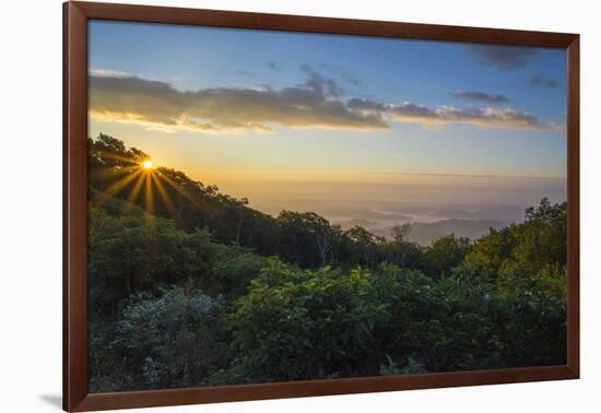 Sunrise over the Blue Ridge Mountains, North Carolina, United States of America, North America-Jon Reaves-Framed Photographic Print