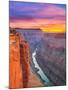 Sunrise over the Colorado River at Toroweap Overlook in Grand Canyon National Park, Arizona-John Lambing-Mounted Photographic Print