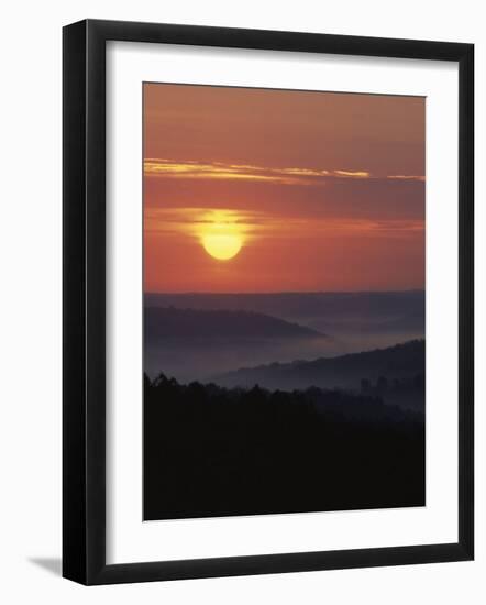 Sunrise over the Current River Valley, Ozark National Scenic Riverways, Missouri, USA-Charles Gurche-Framed Photographic Print