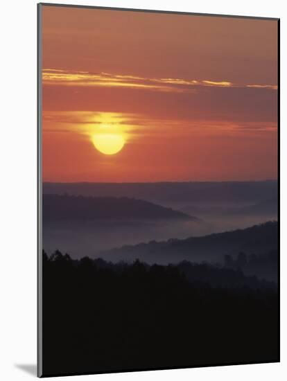 Sunrise over the Current River Valley, Ozark National Scenic Riverways, Missouri, USA-Charles Gurche-Mounted Photographic Print