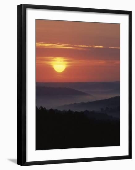 Sunrise over the Current River Valley, Ozark National Scenic Riverways, Missouri, USA-Charles Gurche-Framed Photographic Print