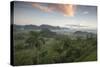 Sunrise over the Farmlands of Vinales Valley, Cuba-Alex Saberi-Stretched Canvas