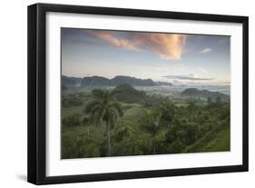 Sunrise over the Farmlands of Vinales Valley, Cuba-Alex Saberi-Framed Photographic Print