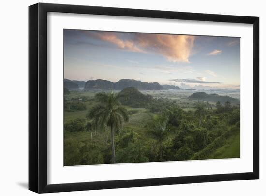 Sunrise over the Farmlands of Vinales Valley, Cuba-Alex Saberi-Framed Photographic Print