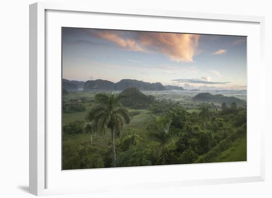 Sunrise over the Farmlands of Vinales Valley, Cuba-Alex Saberi-Framed Photographic Print