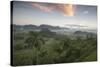 Sunrise over the Farmlands of Vinales Valley, Cuba-Alex Saberi-Stretched Canvas