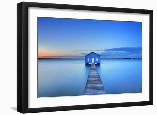 Sunrise over the Matilda Bay Boathouse in the Swan River in Perth, Western Australia.-Sara Winter-Framed Photographic Print