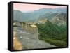 Sunrise over the Mutianyu Section of the Great Wall, Huairou County, China-Miva Stock-Framed Stretched Canvas