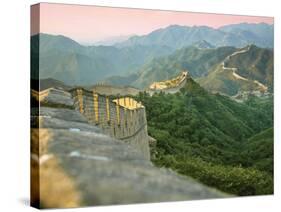 Sunrise over the Mutianyu Section of the Great Wall, Huairou County, China-Miva Stock-Stretched Canvas