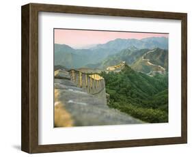 Sunrise over the Mutianyu Section of the Great Wall, Huairou County, China-Miva Stock-Framed Photographic Print