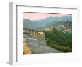 Sunrise over the Mutianyu Section of the Great Wall, Huairou County, China-Miva Stock-Framed Photographic Print