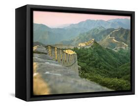 Sunrise over the Mutianyu Section of the Great Wall, Huairou County, China-Miva Stock-Framed Stretched Canvas