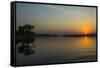 Sunrise over the Nile in the Murchison Falls National Park, Uganda, East Africa, Africa-Michael-Framed Stretched Canvas