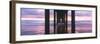 Sunrise over the Pacific Ocean seen from under Scripps Pier, La Jolla Shores Beach, La Jolla, Sa...-Panoramic Images-Framed Photographic Print