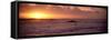 Sunrise over the Plouharnel Beach, Morbihan, Brittany, France-null-Framed Stretched Canvas