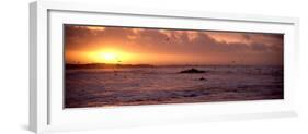 Sunrise over the Plouharnel Beach, Morbihan, Brittany, France-null-Framed Photographic Print