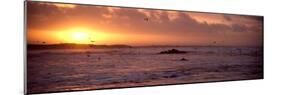 Sunrise over the Plouharnel Beach, Morbihan, Brittany, France-null-Mounted Photographic Print