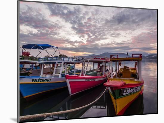 Sunrise over the port in Paraty, State of Rio de Janeiro, Brazil, South America-Karol Kozlowski-Mounted Photographic Print