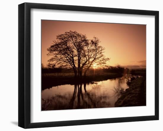 Sunrise Over the River Wey, Send, Surrey, England, United Kingdom-Roy Rainford-Framed Photographic Print
