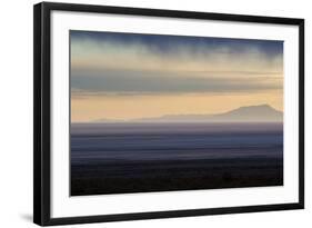 Sunrise over the Salar De Uyuni with Dramatic Clouds-Alex Saberi-Framed Photographic Print