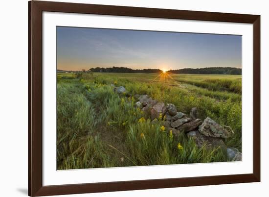 Sunrise over the salt marsh along the Essex River, Essex, Massachusetts.-Jerry & Marcy Monkman-Framed Premium Photographic Print