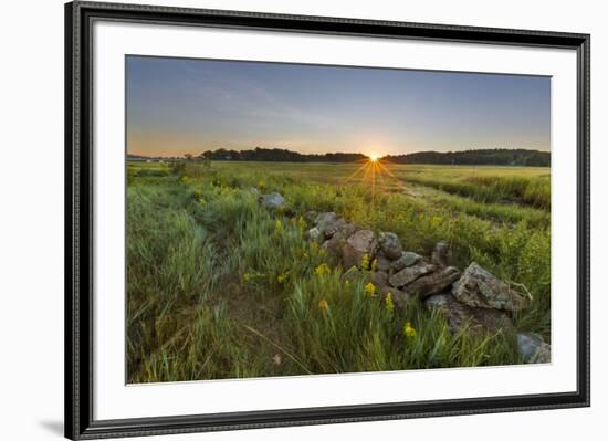 Sunrise over the salt marsh along the Essex River, Essex, Massachusetts.-Jerry & Marcy Monkman-Framed Premium Photographic Print