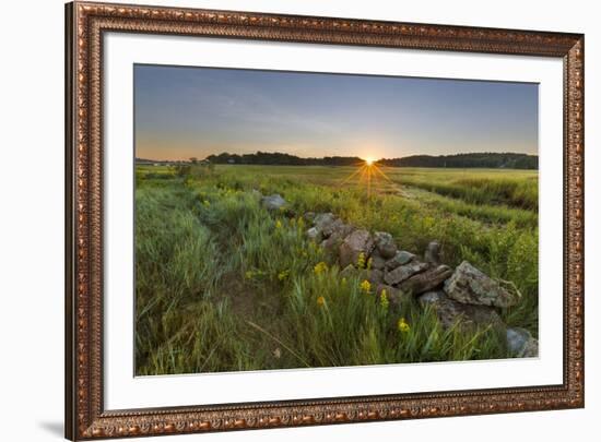 Sunrise over the salt marsh along the Essex River, Essex, Massachusetts.-Jerry & Marcy Monkman-Framed Premium Photographic Print