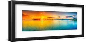 Sunrise Over The Sea Panorama-null-Framed Art Print