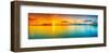 Sunrise Over The Sea Panorama-null-Framed Art Print