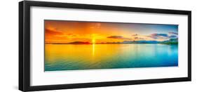 Sunrise Over The Sea Panorama-null-Framed Art Print