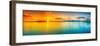 Sunrise Over The Sea Panorama-null-Framed Art Print