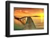 Sunrise over the Sea. Pier on the Foreground. Panorama-Khoroshunova Olga-Framed Photographic Print