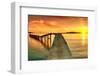 Sunrise over the Sea. Pier on the Foreground. Panorama-Khoroshunova Olga-Framed Photographic Print